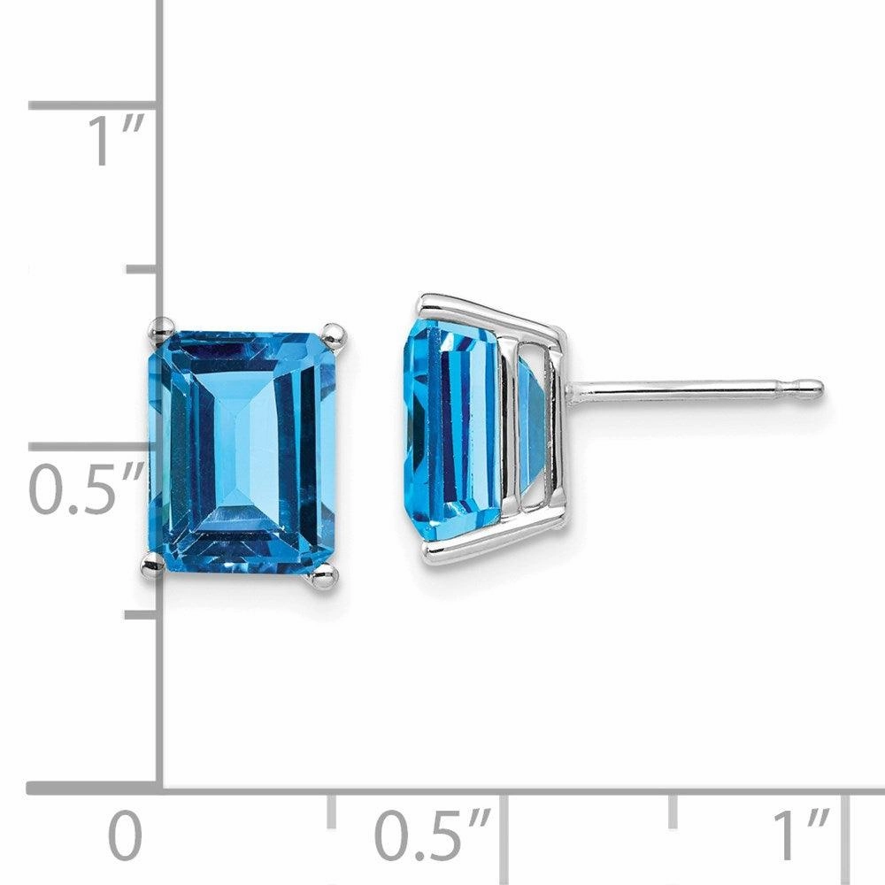 14k White Gold 9x7mm Emerald Earring Mountings No Stones Included No Backs