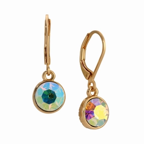 1928 Jewelry Aurora Borealis Crystal Drop EArrings
