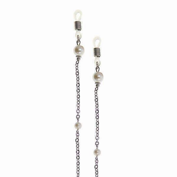 1928 Jewelry Faux Pearl Eyeglass Holder Chain Necklace 30"