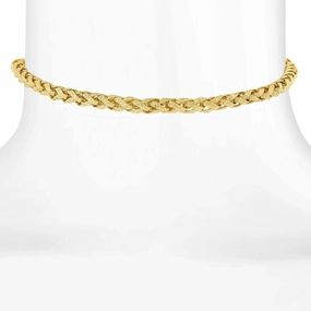 1928 Jewelry Gold Ponytail Rope Chain Choker Necklace 12"   5" Extender