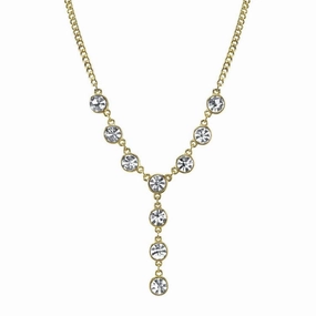 2028 Jewelry Multi Crystal Diamond Cut Cable Chain Y-Necklace 16"   3" Extender