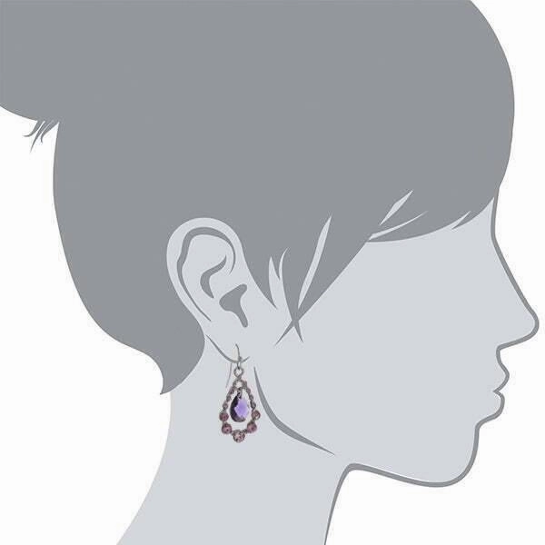 2028 Jewelry Multi Crystal Nested Teardrop Earrings