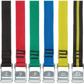 2ft Black Color-Coded Tie-down Straps. 1in