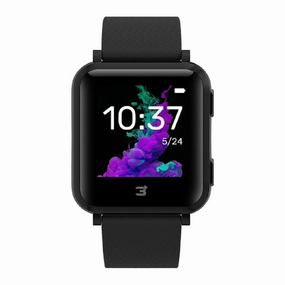 3Plus 3PL-VIBEPLUS-BK VIBE PLUS Smartwatch with Heart Rate - Black