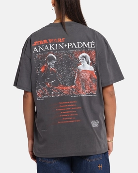 73 Studio Star Wars Anakin And Padme Vintage T-Shirt Black Wash
