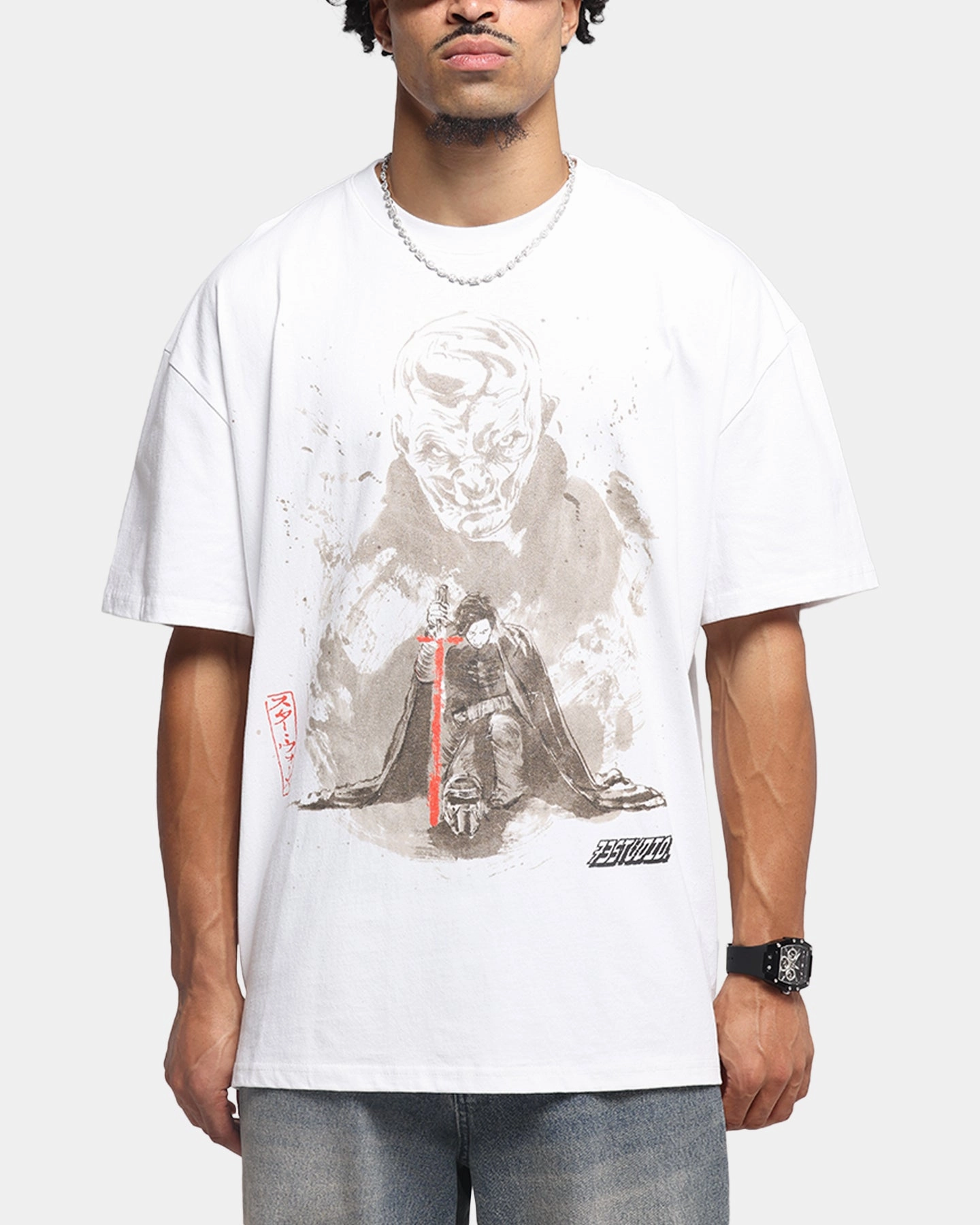 73 Studio Star Wars Takumi Last Jedi Vintage T-Shirt White