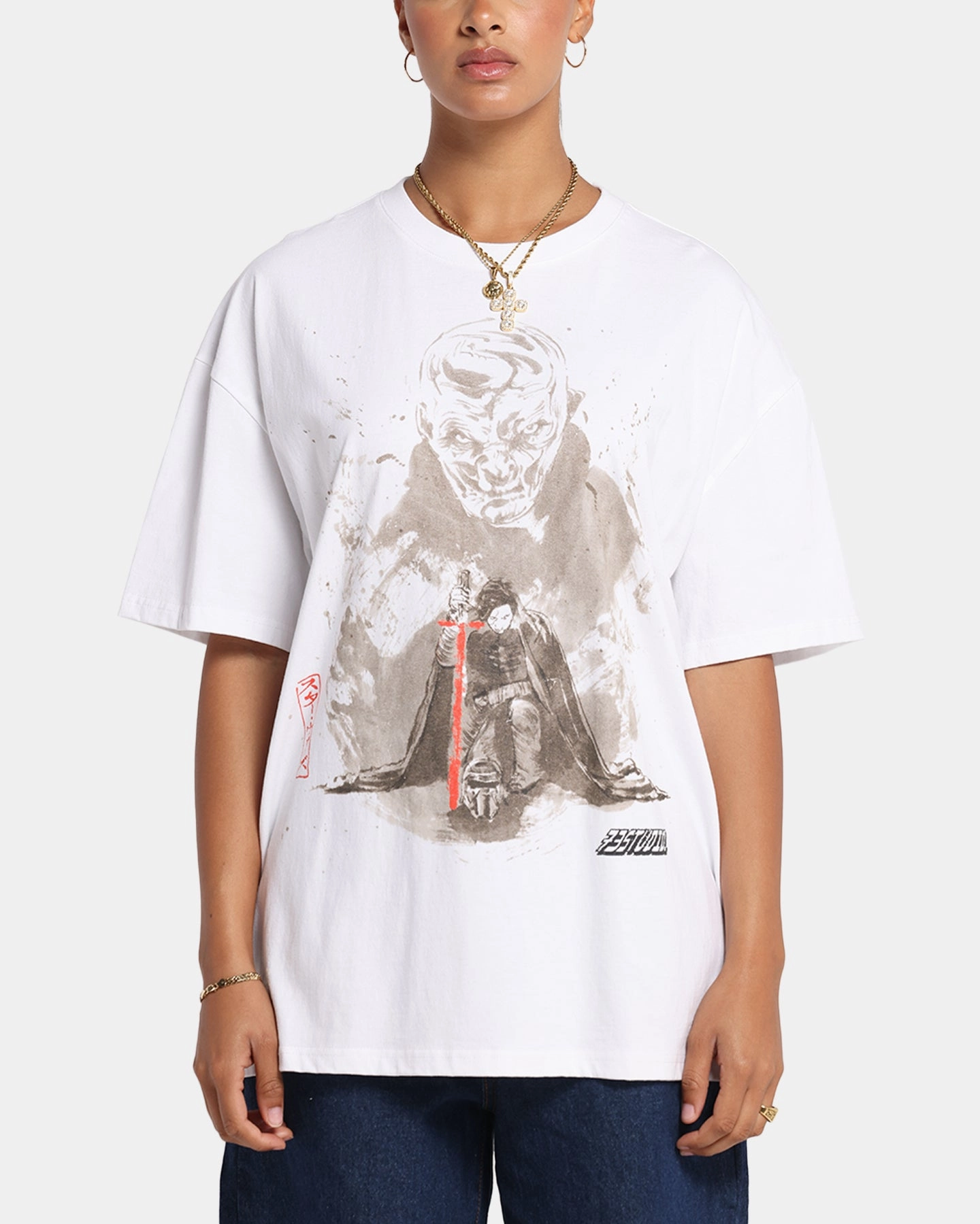 73 Studio Star Wars Takumi Last Jedi Vintage T-Shirt White