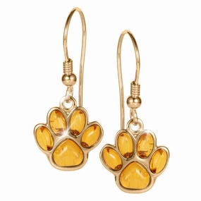 Baltic Amber Golden Paw Earrings