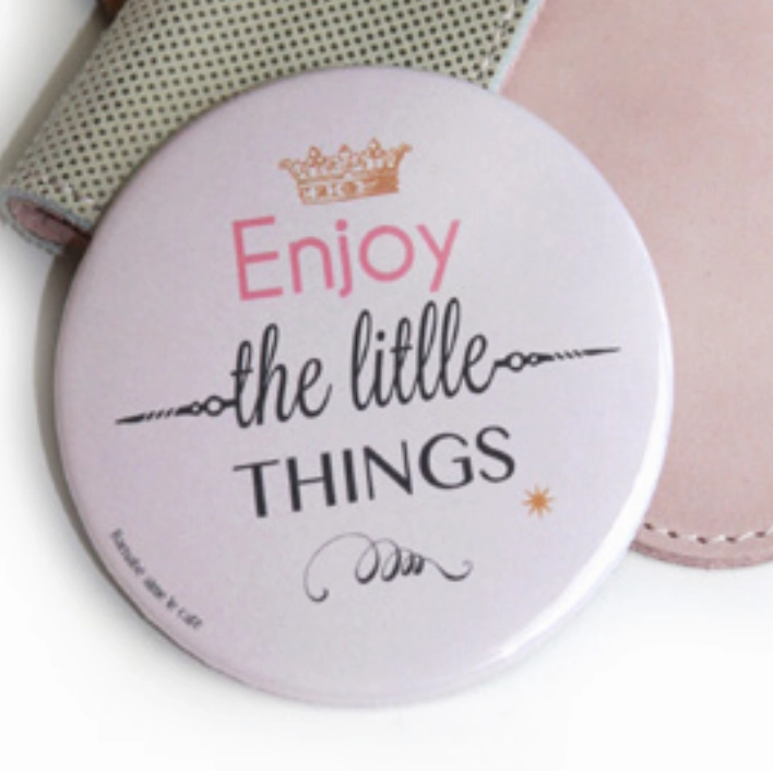 Barnabe Enjoy the Little Things Pocket Mirror