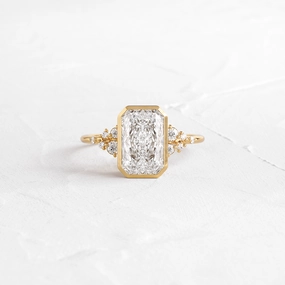 Bezel Snowdrift Ring, Radiant Cut