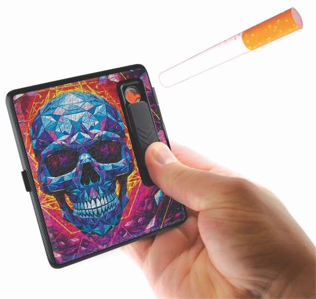Cigarette Case with USB Coil Lighter - 8 Pieces Per Retail Ready Display 25633