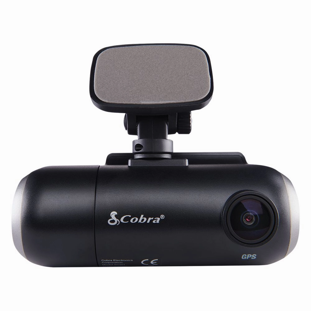 Cobra SC 201 Dual-View Smart Dash Cam with Built-In Cabin View - Black