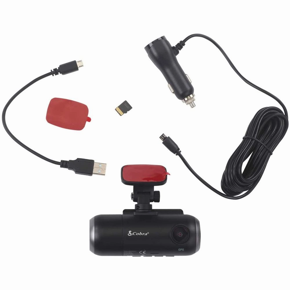 Cobra SC 201 Dual-View Smart Dash Cam with Built-In Cabin View - Black