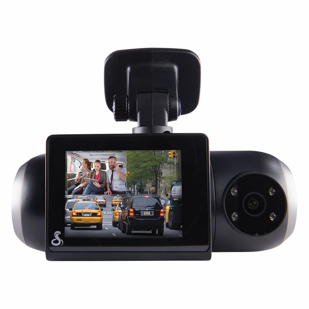 Cobra SC 201 Dual-View Smart Dash Cam with Built-In Cabin View - Black