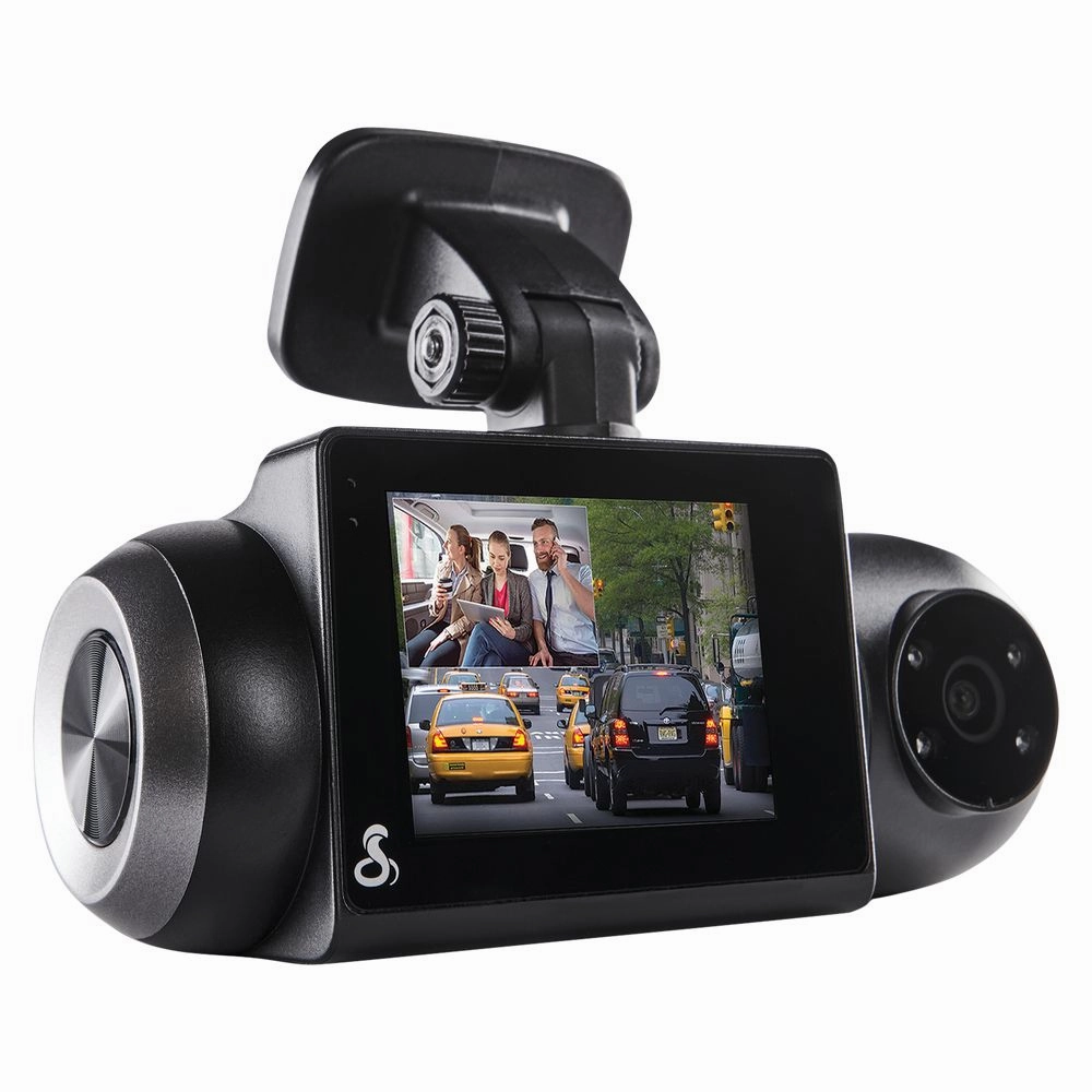 Cobra SC 201 Dual-View Smart Dash Cam with Built-In Cabin View - Black