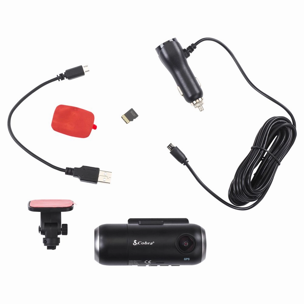Cobra SC 201 Dual-View Smart Dash Cam with Built-In Cabin View - Black