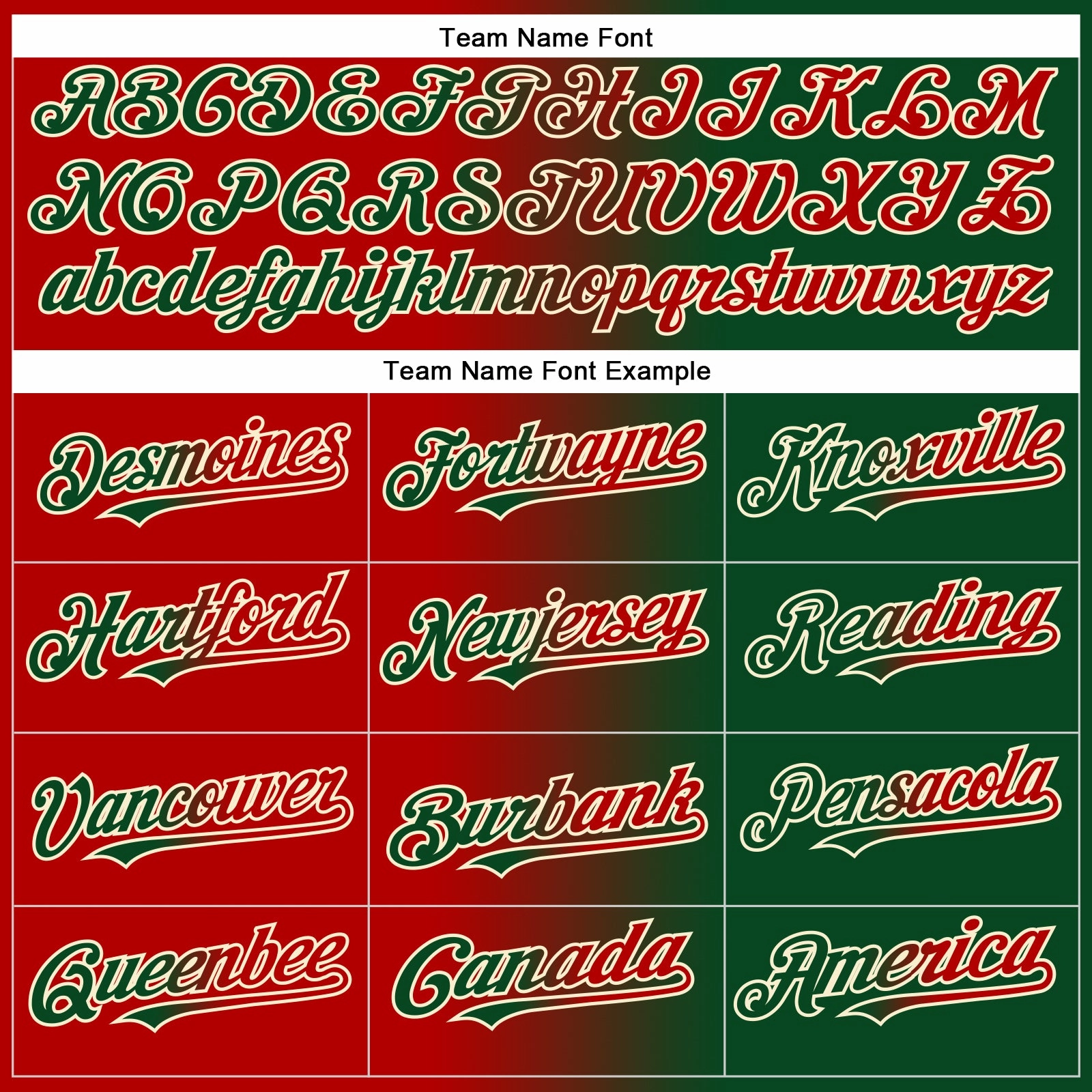 Custom Green Red-Cream Authentic Gradient Fashion Baseball Jersey