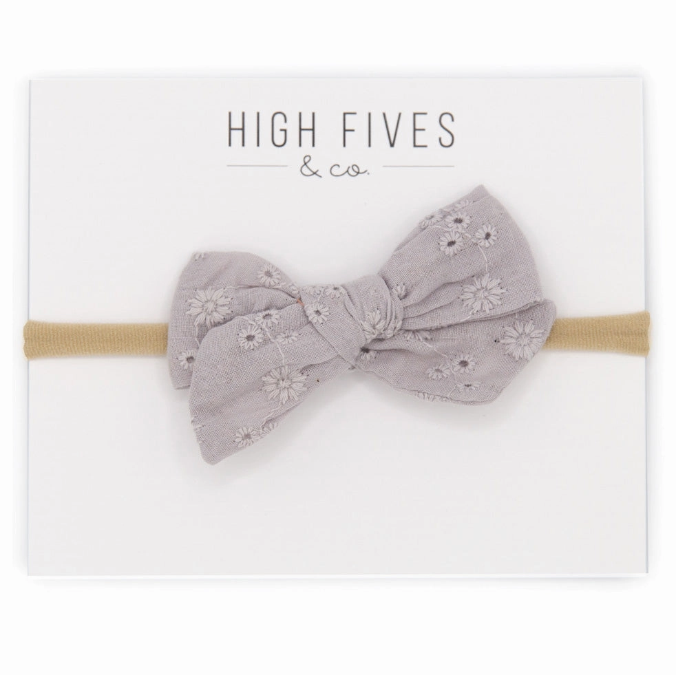 Eyelet Bow Nylon Headband