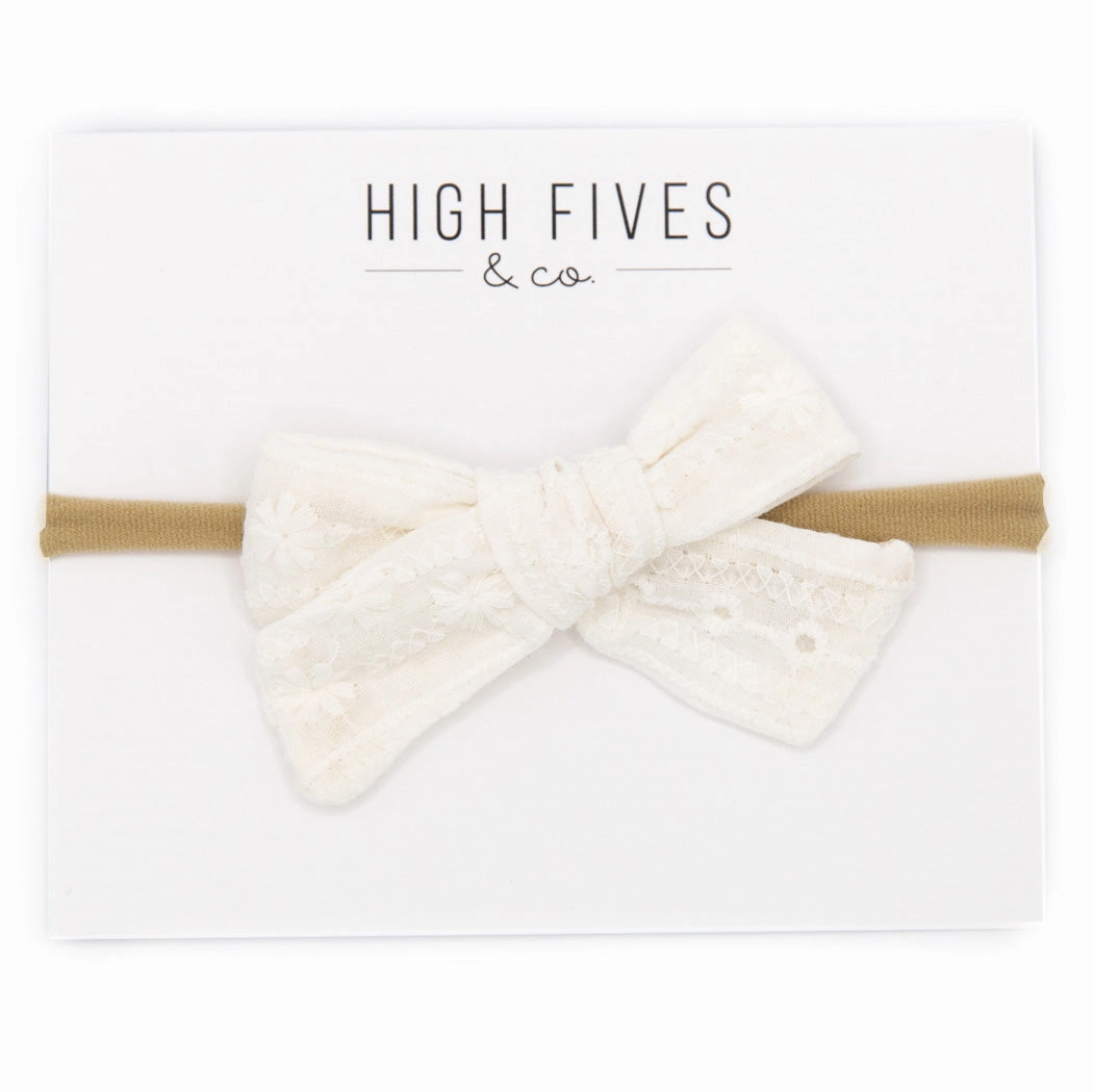 Eyelet Bow Nylon Headband