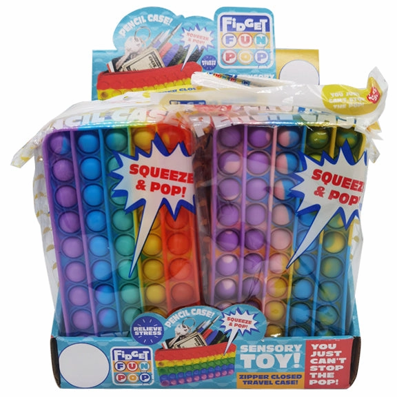 Fidget Pop Pencil Case- 6 Pieces Per Retail Ready Display 23033