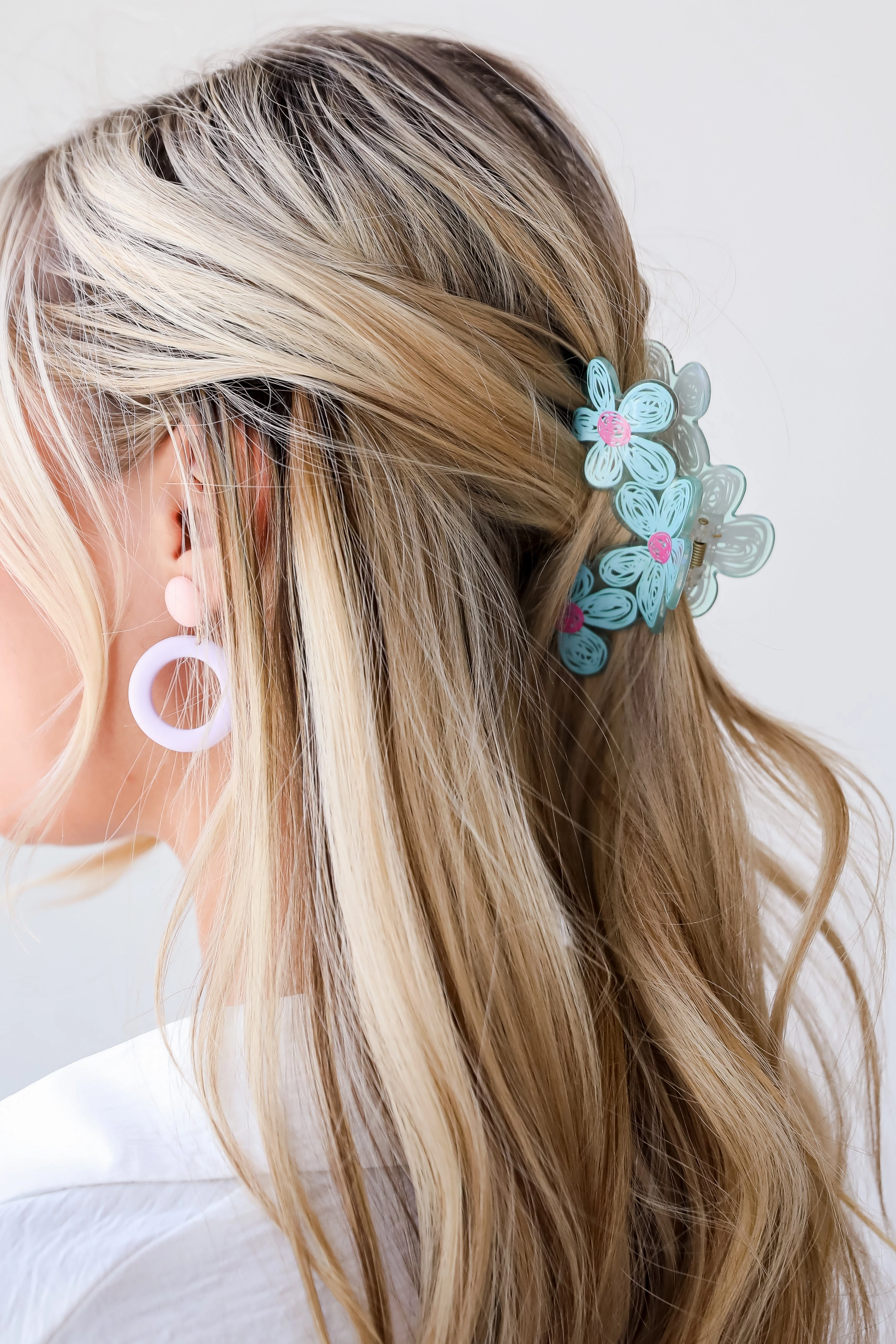 FINAL SALE - Delicate Nature Floral Claw Hair Clip