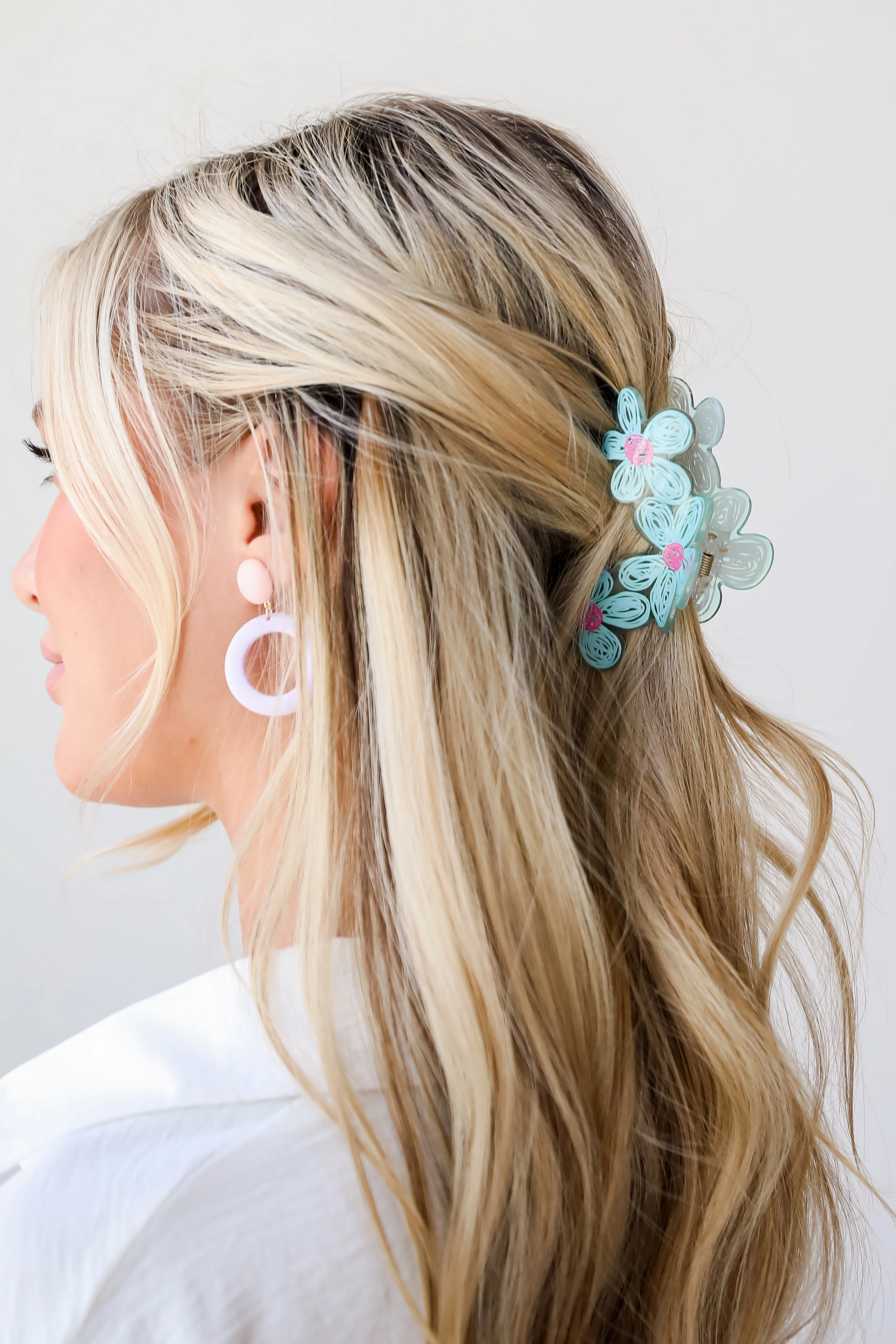FINAL SALE - Delicate Nature Floral Claw Hair Clip