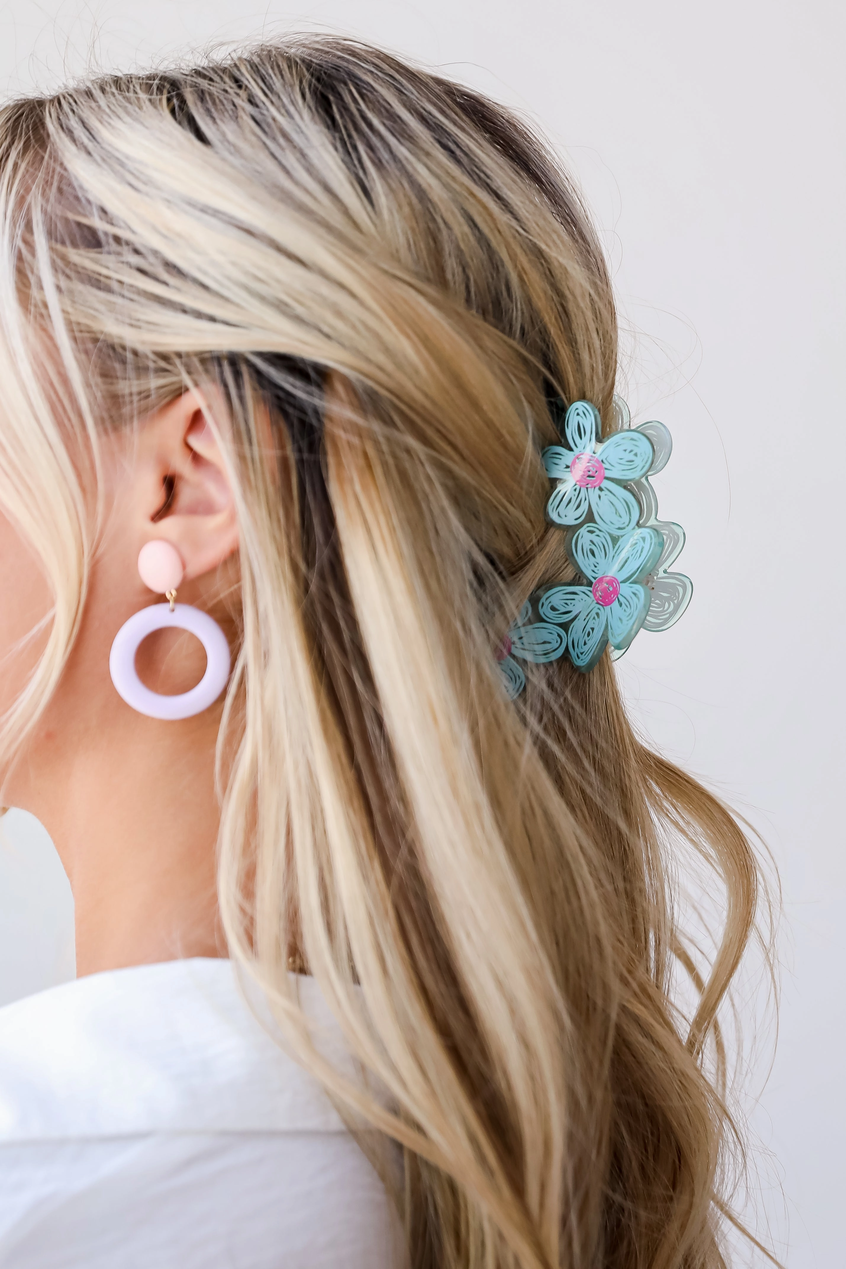 FINAL SALE - Delicate Nature Floral Claw Hair Clip