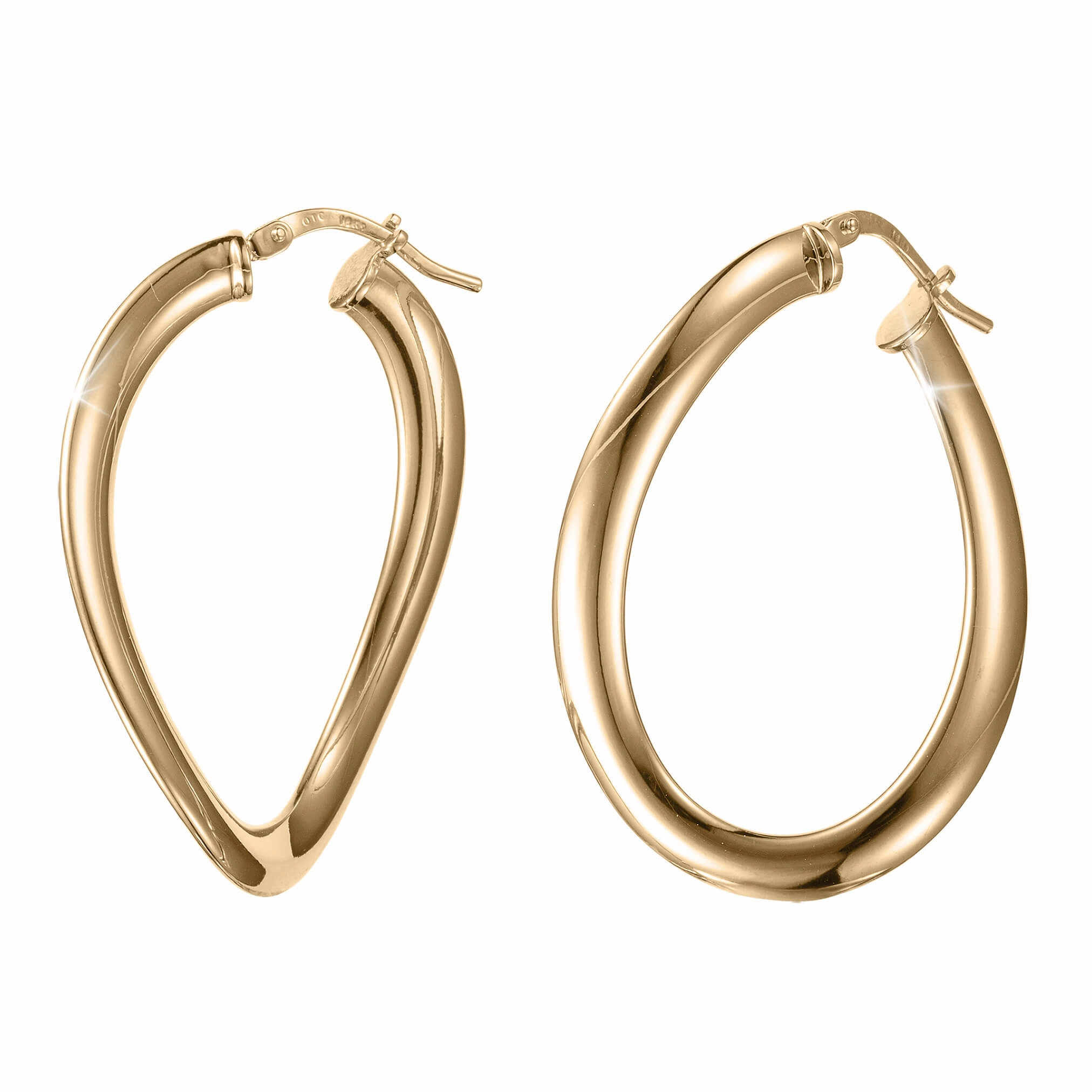 Golden Waves Wavy Earrings