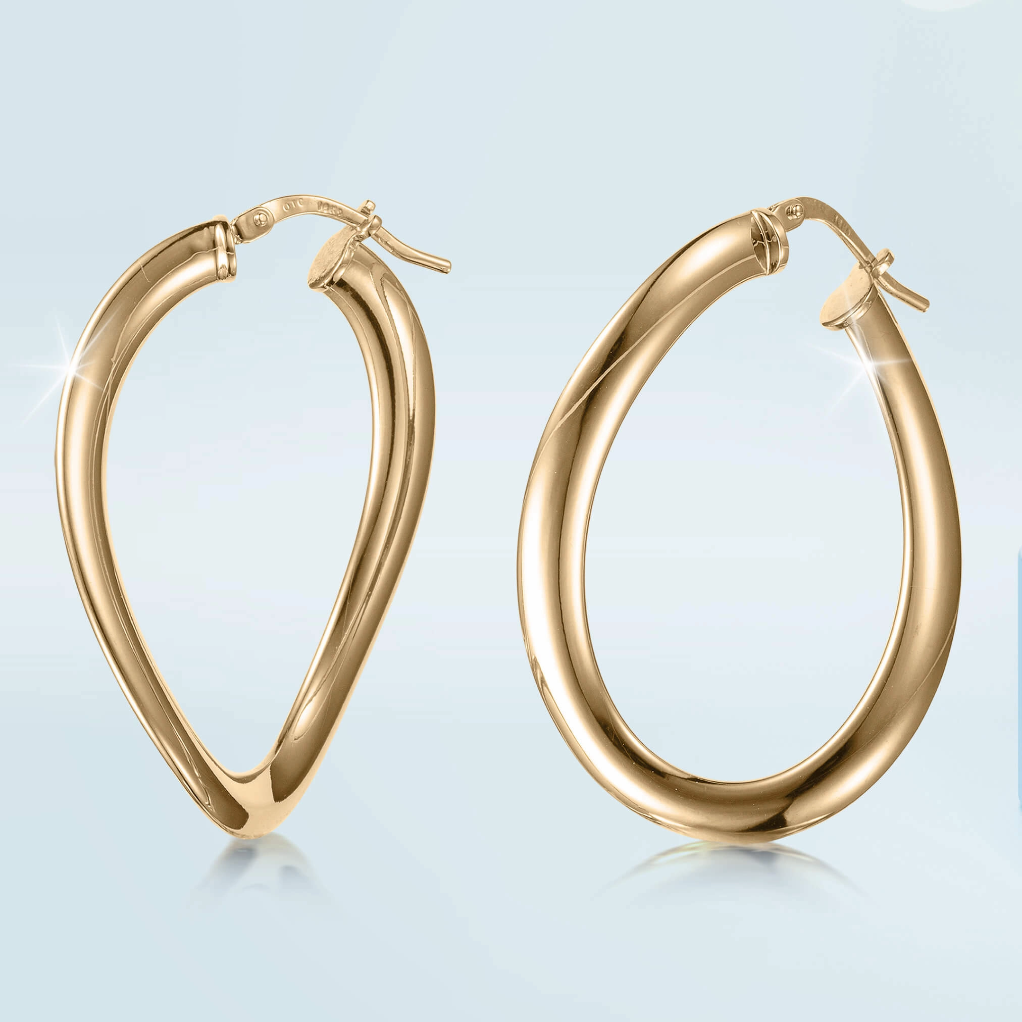 Golden Waves Wavy Earrings