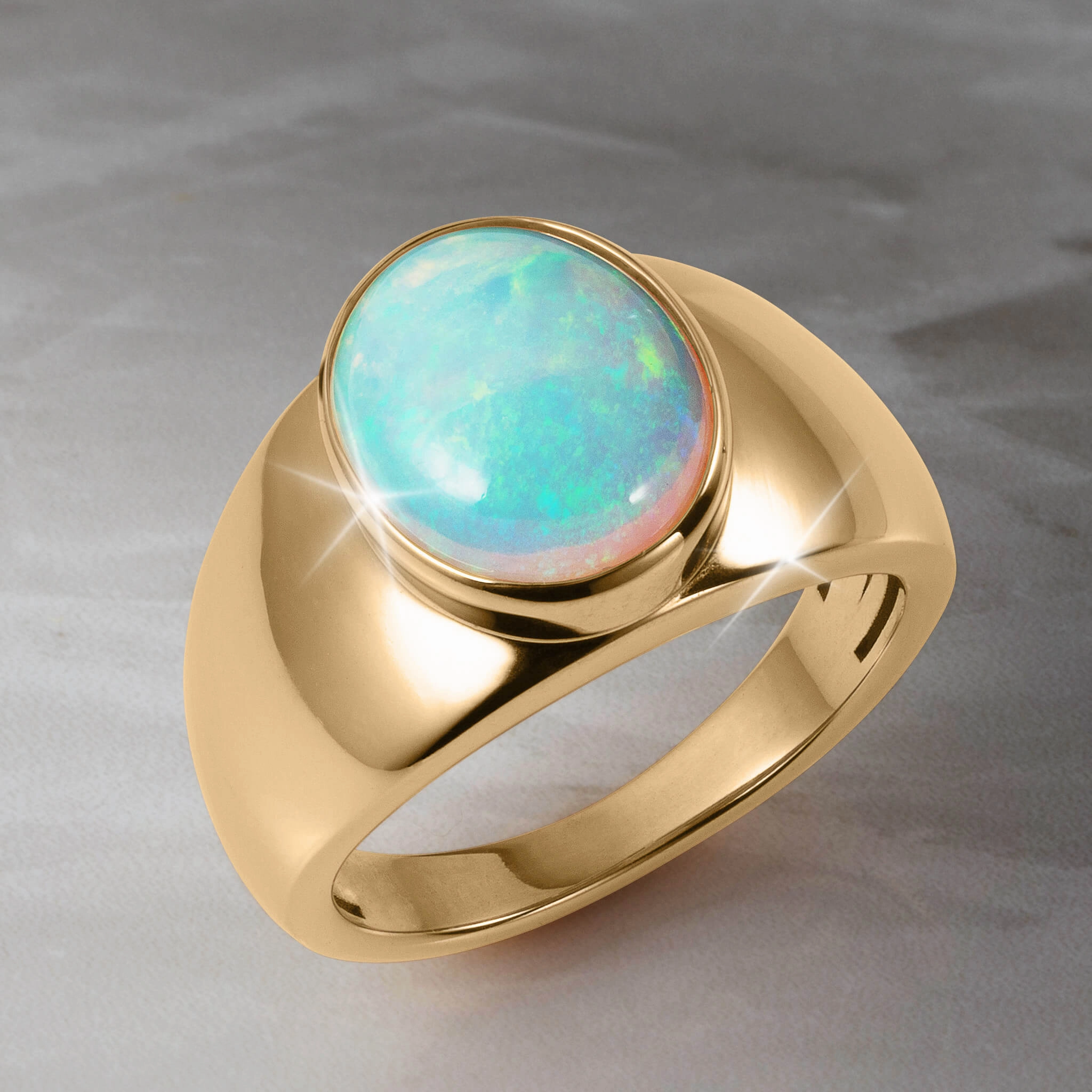 Goldfire Opal Men's Ring
