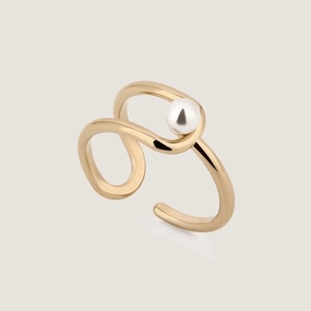 Lana Pearl Ring - 22 Carat Gold Gilded
