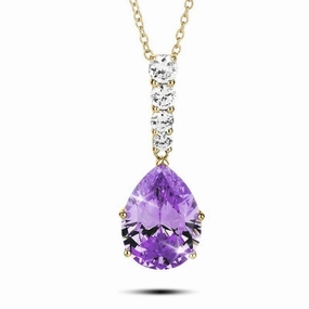 Lavender Pearshape Paradise Pendant