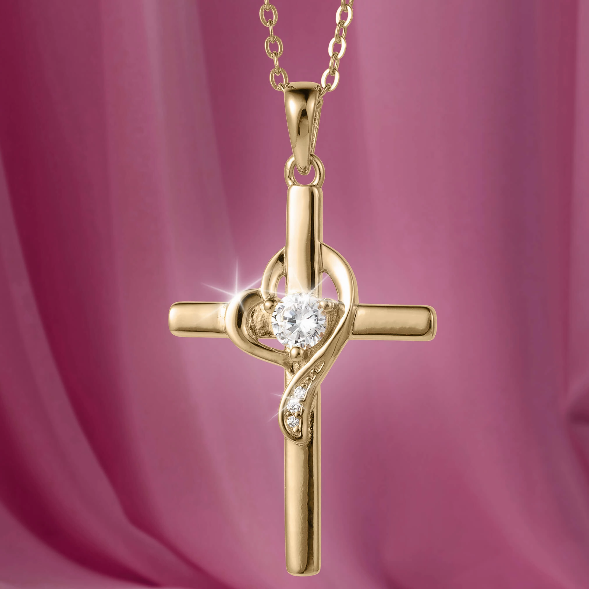 Love’s Embrace Cross Pendant