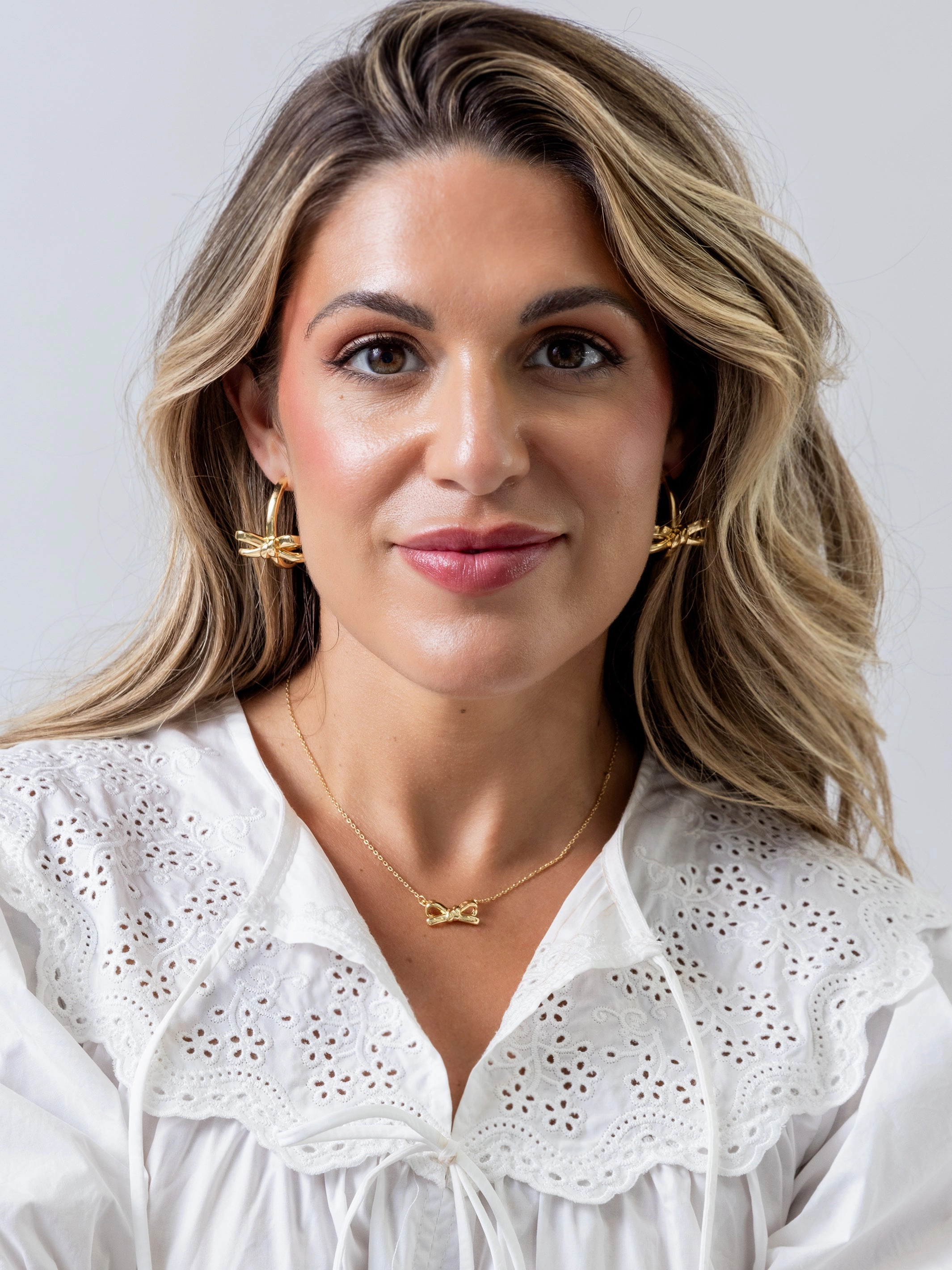 Luxe Bow Hoop Earrings
