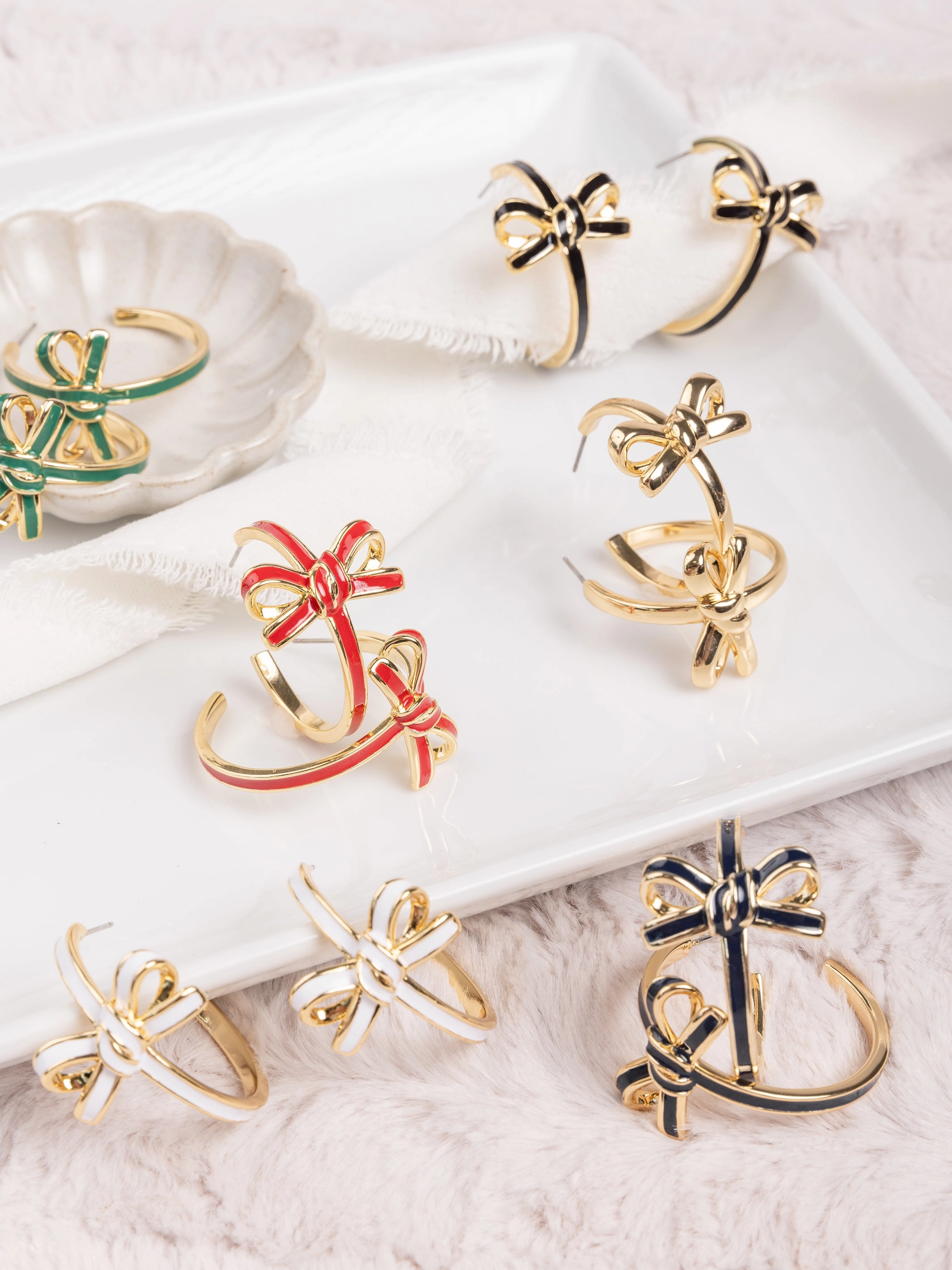 Luxe Bow Hoop Earrings