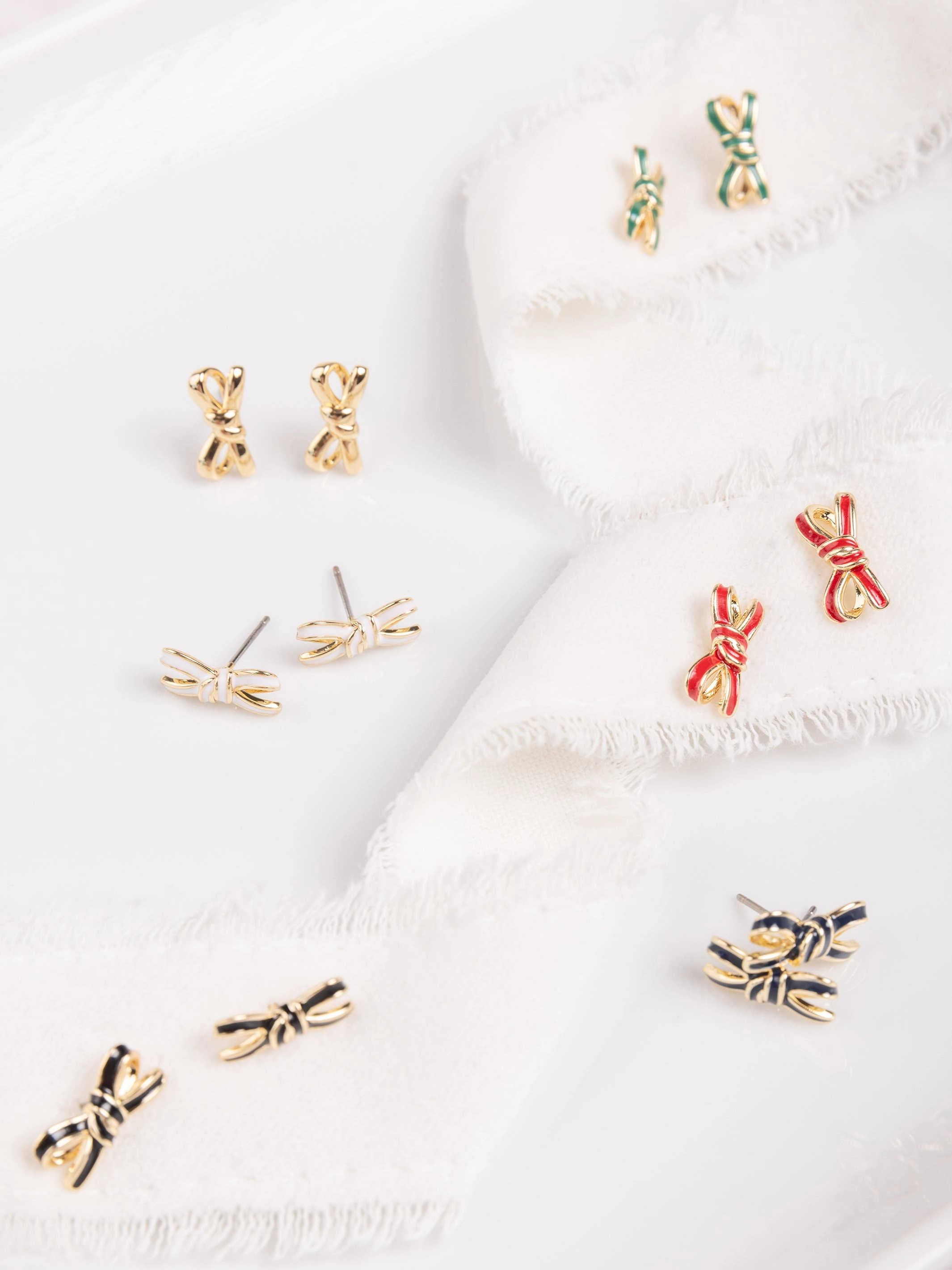 Luxe Bow Stud Earrings