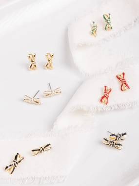 Luxe Bow Stud Earrings