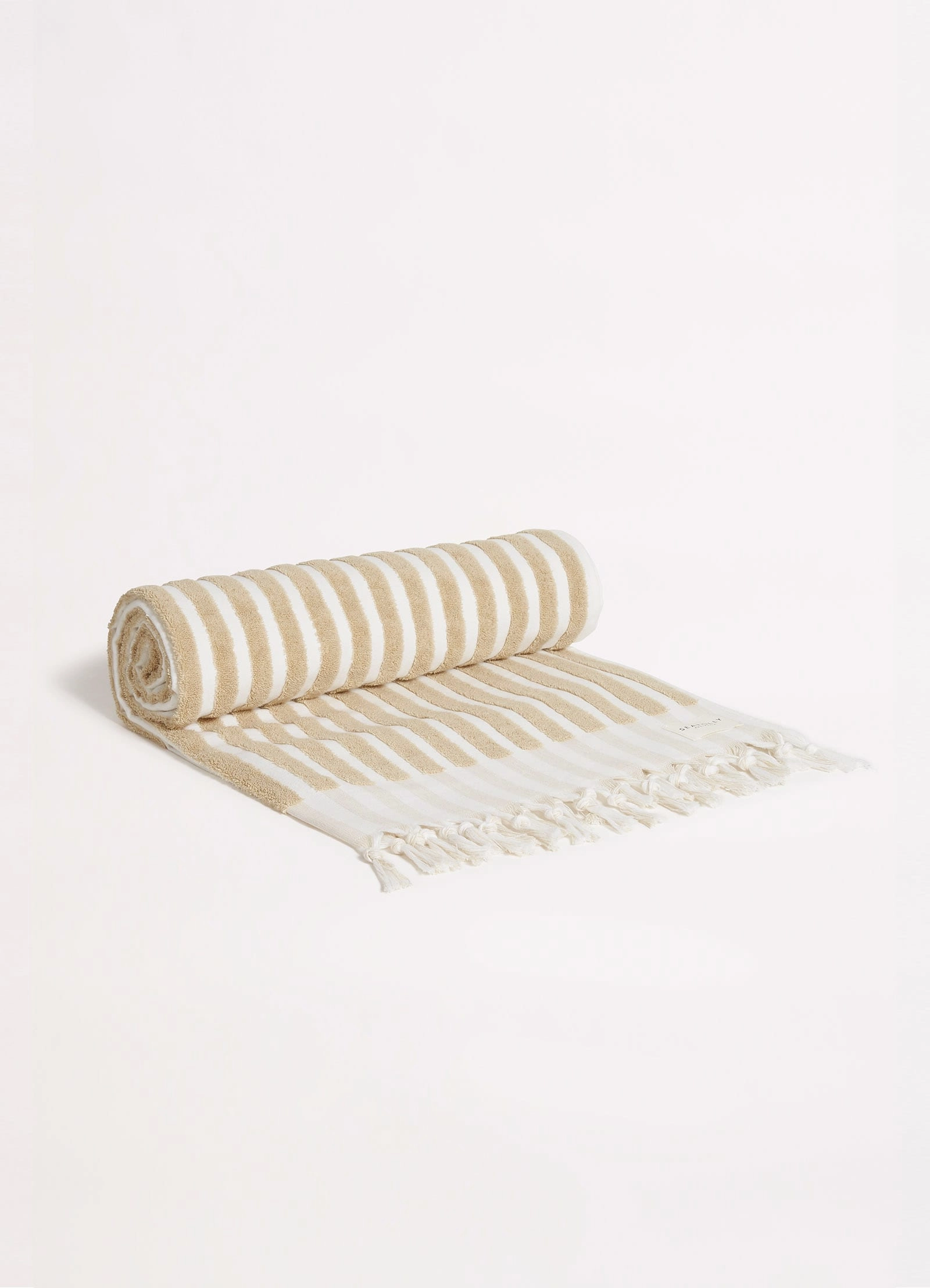 Marina Stripe Towel - Natural