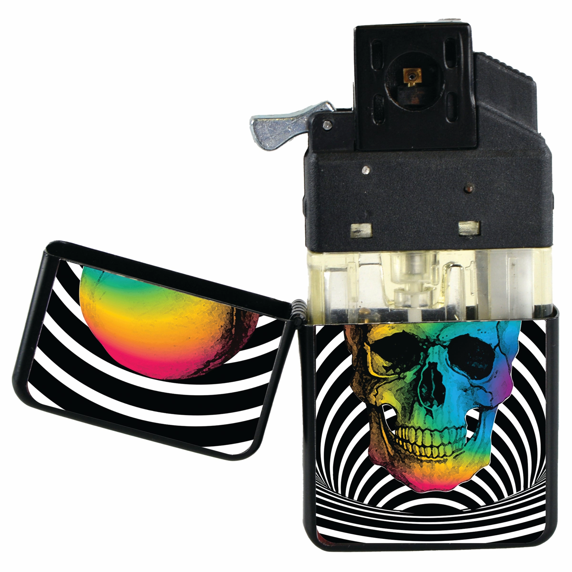 Metal Flip Top Pipe Torch Lighter - 12 Pieces Per Retail Ready Display 26669