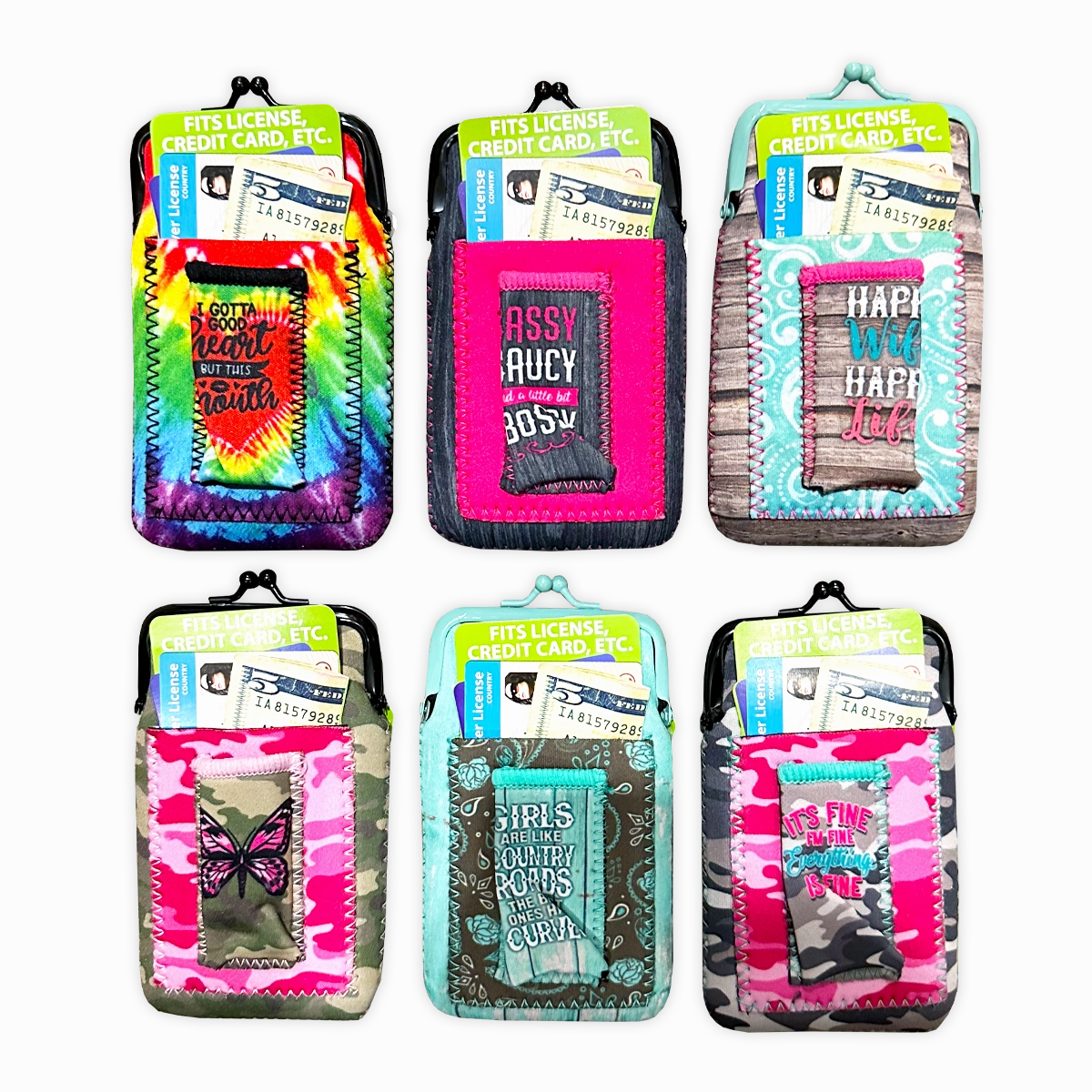 Neoprene Cigarette Pouch with Pocket - 6 Pieces Per Retail Ready Display 40312
