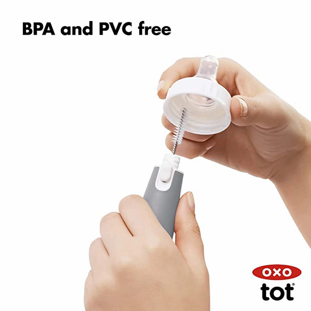 OXO Tot Bottle Brush with Detail Cleaner & Stand