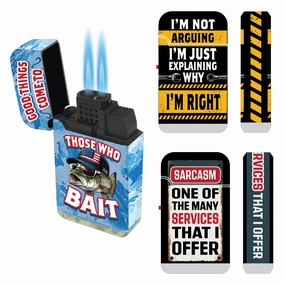Patriotic Gearhead Dual Torch Lighter - 12 Pieces Per Retail Ready Display 25838