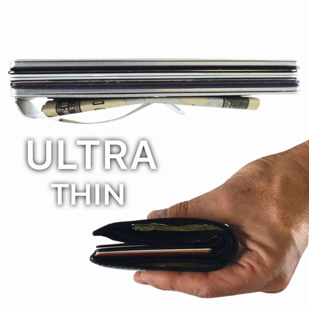 Patriotic RFID Blocking Thin Wallet with Clip - 6 Pieces Per Retail Ready Display 23196