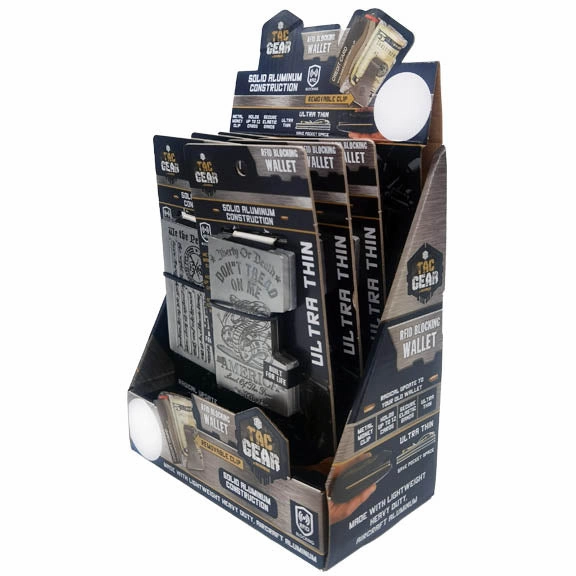 Patriotic RFID Blocking Thin Wallet with Clip - 6 Pieces Per Retail Ready Display 23196