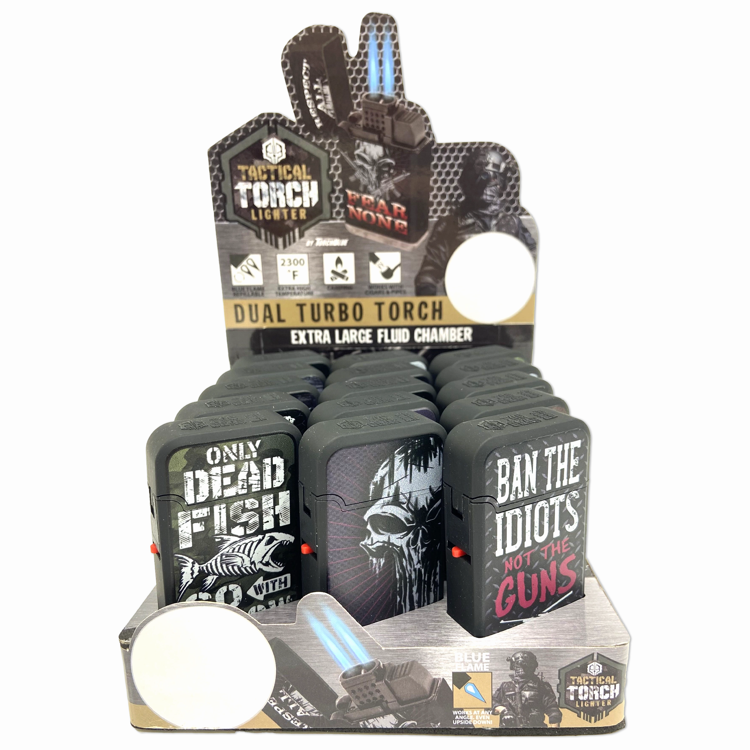 Patriotic Tac Gear Dual Torch Lighter - 15 Pieces Per Retail Ready Display 23637
