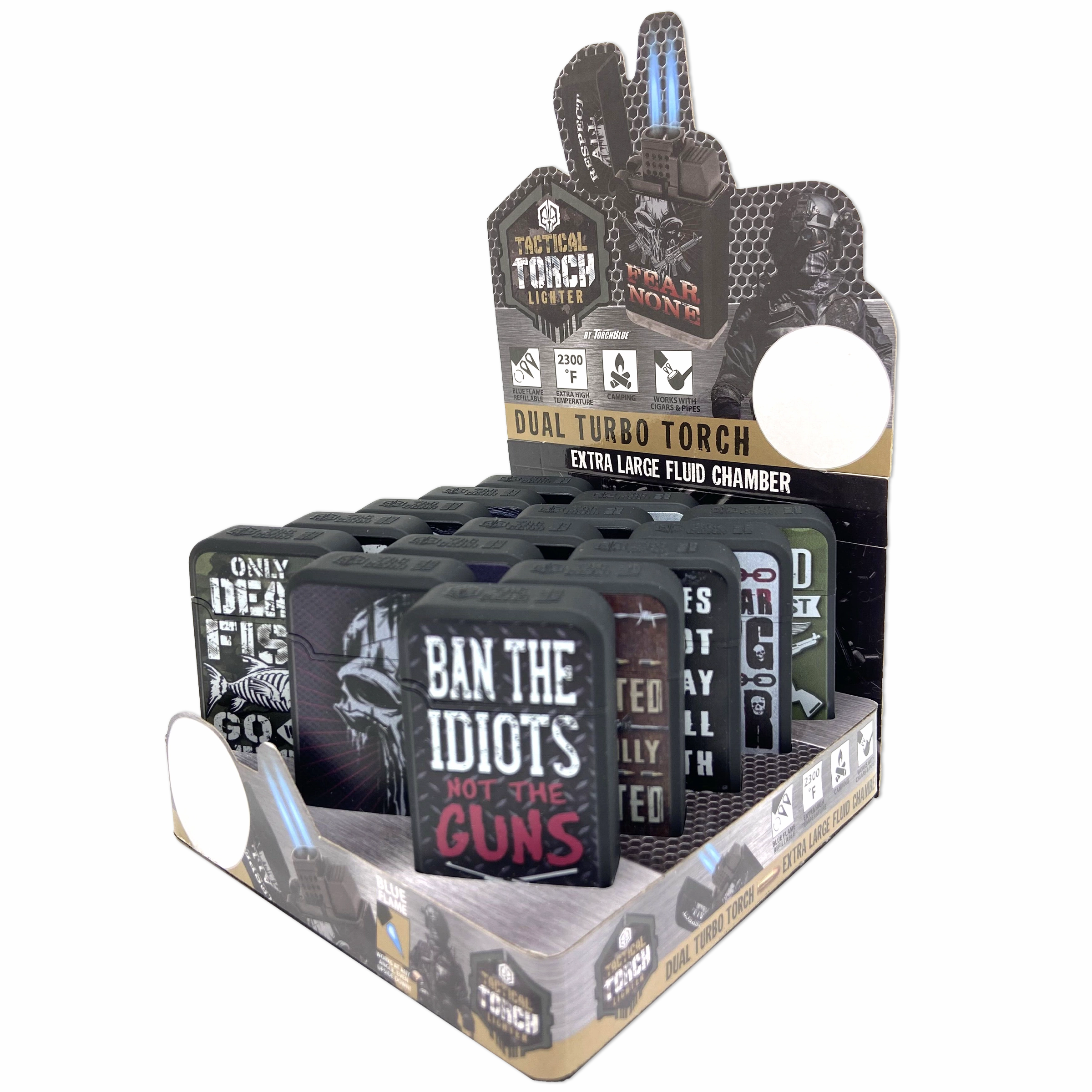 Patriotic Tac Gear Dual Torch Lighter - 15 Pieces Per Retail Ready Display 23637