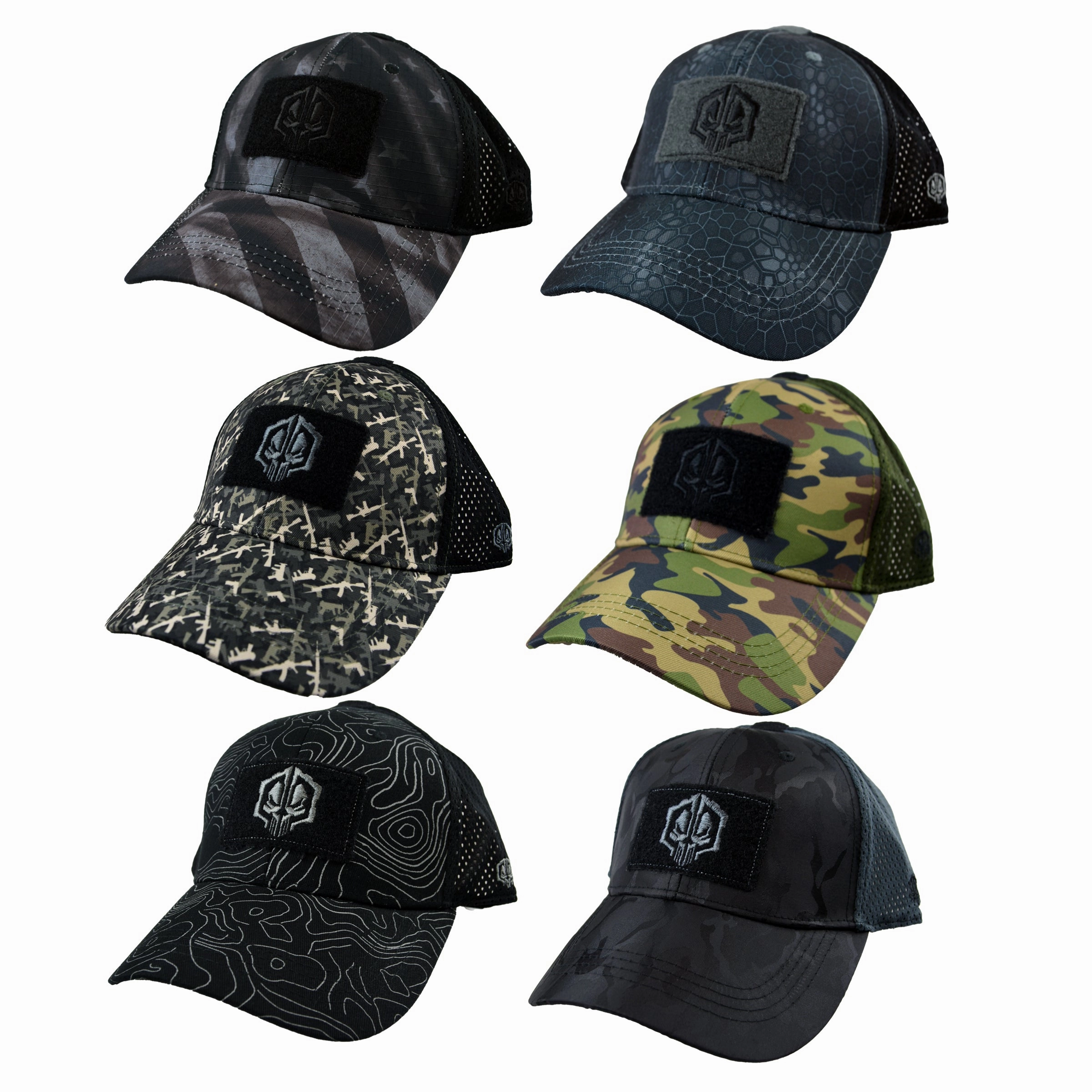 Patriotic Tac Gear Hat and Accessory Assortment Floor Display - 78 Pieces Per Retail Ready Display 88397