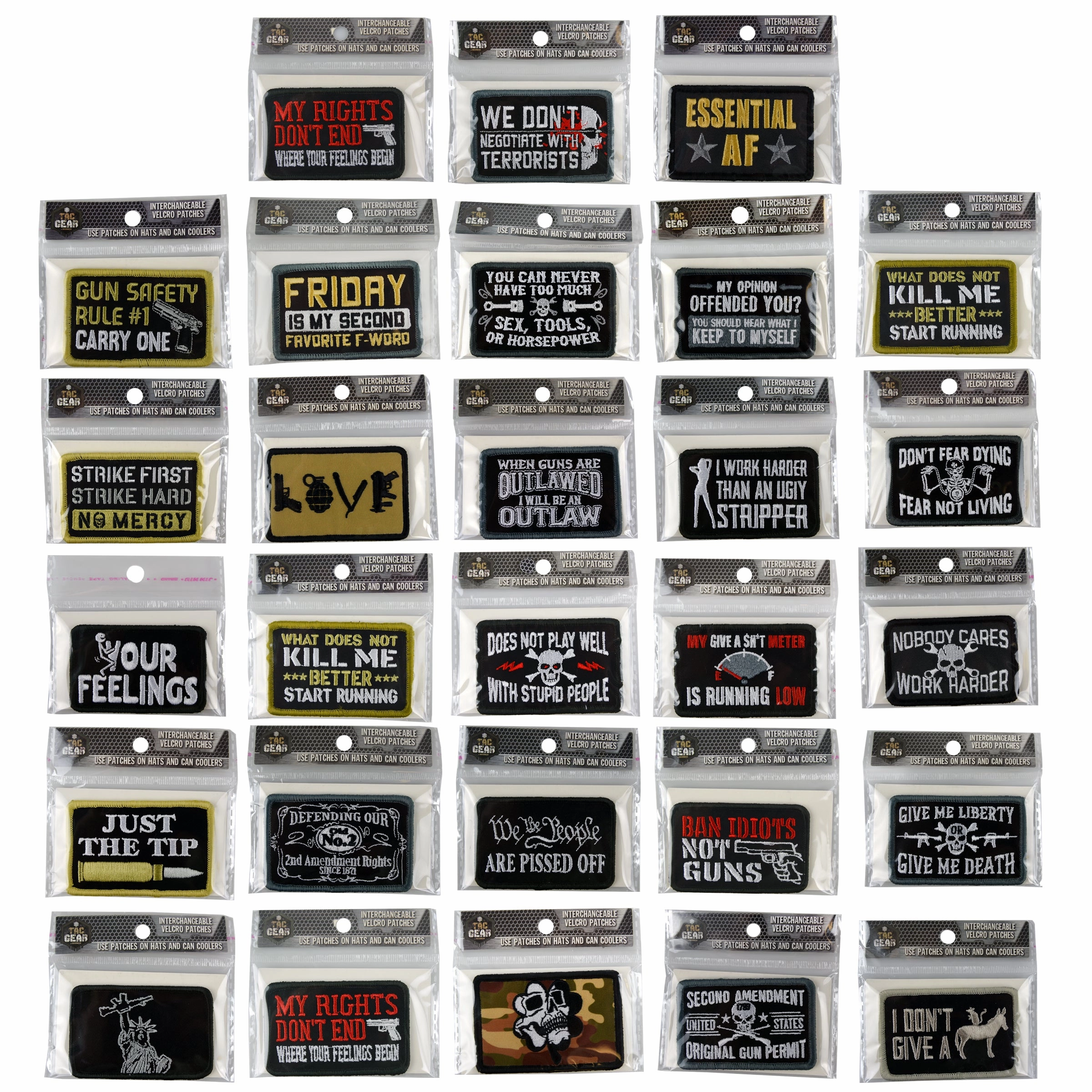Patriotic Tac Gear Hat and Accessory Assortment Floor Display - 78 Pieces Per Retail Ready Display 88397
