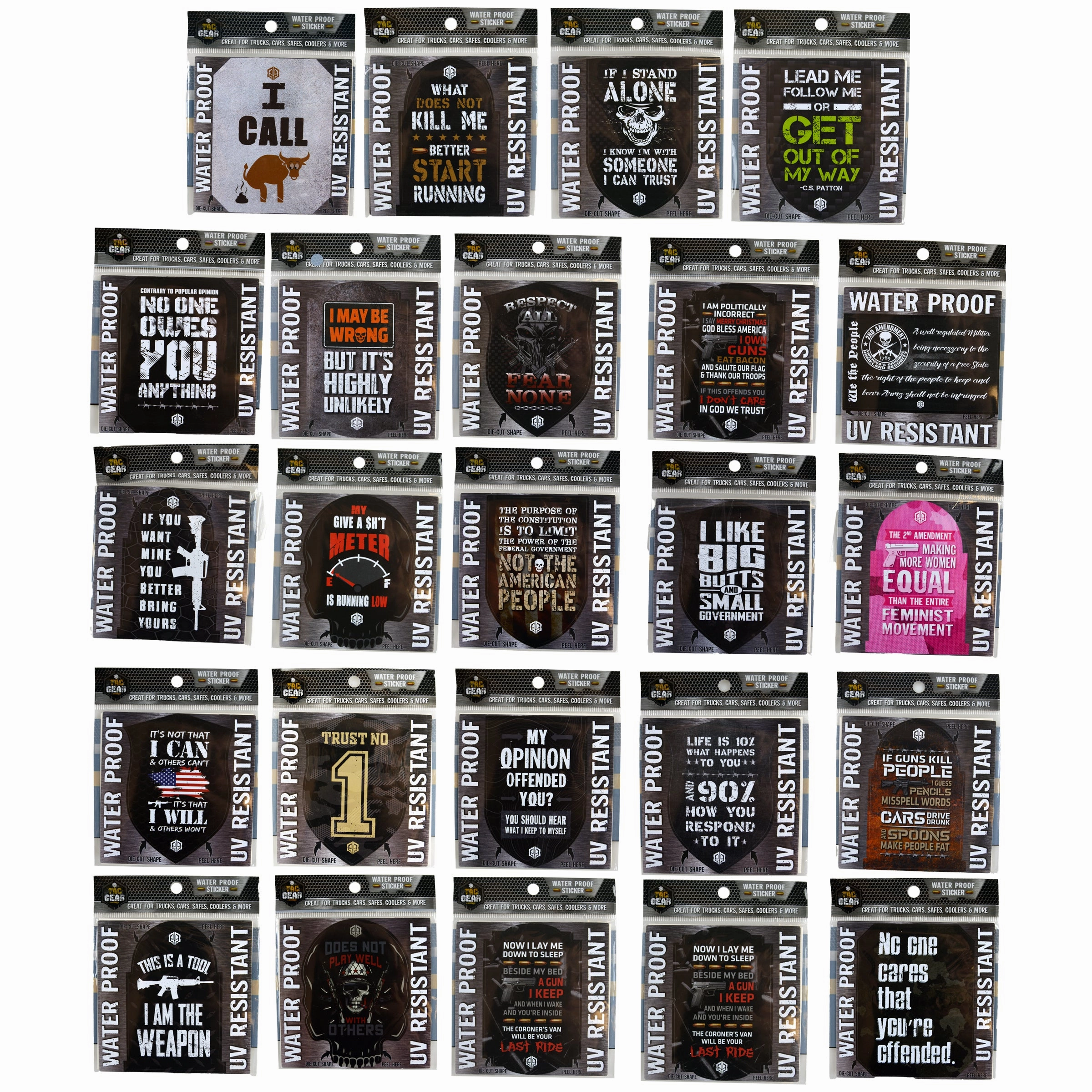 Patriotic Tac Gear Insulated Cup and Accessory Assortment - 84 Pieces Per Retail Ready Display 88387
