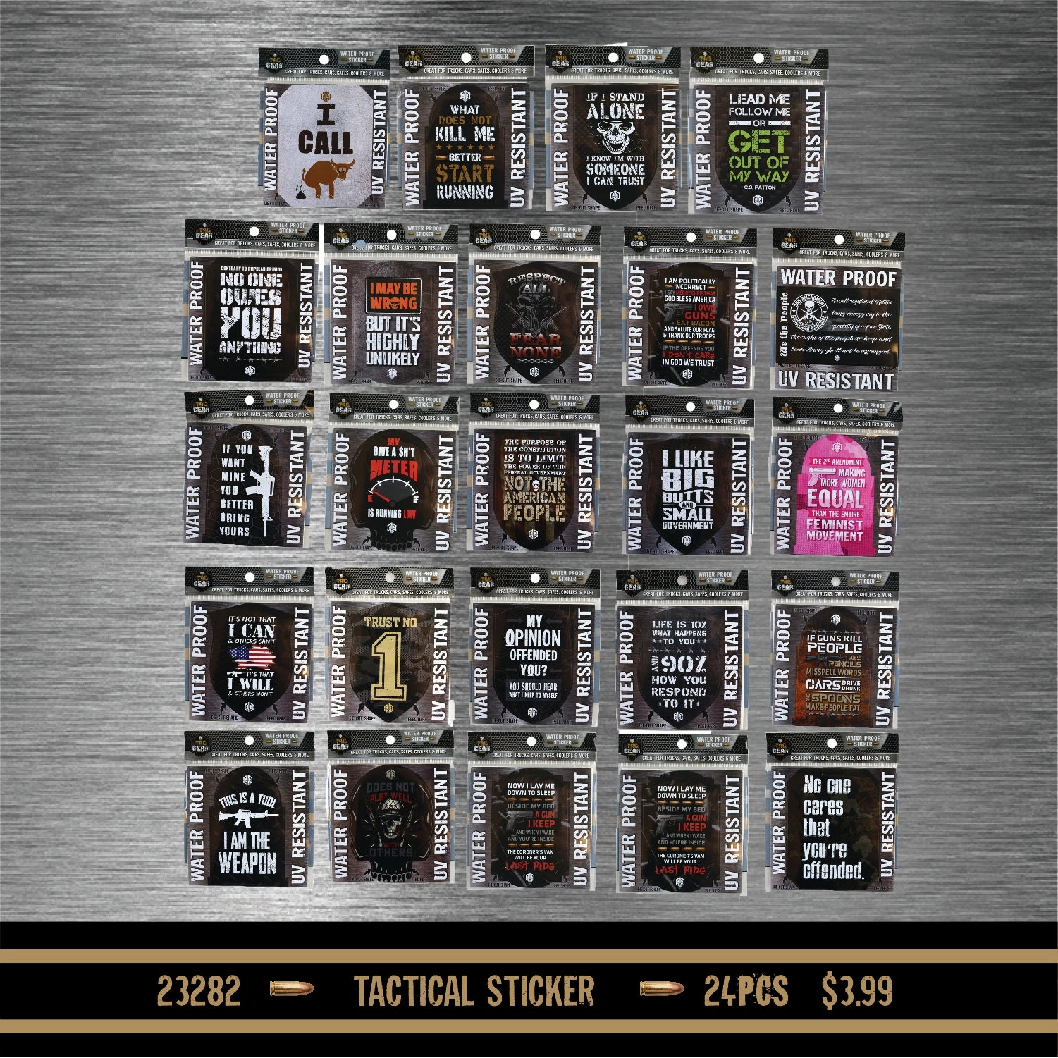 Patriotic Tac Gear Insulated Cup and Accessory Assortment - 84 Pieces Per Retail Ready Display 88387